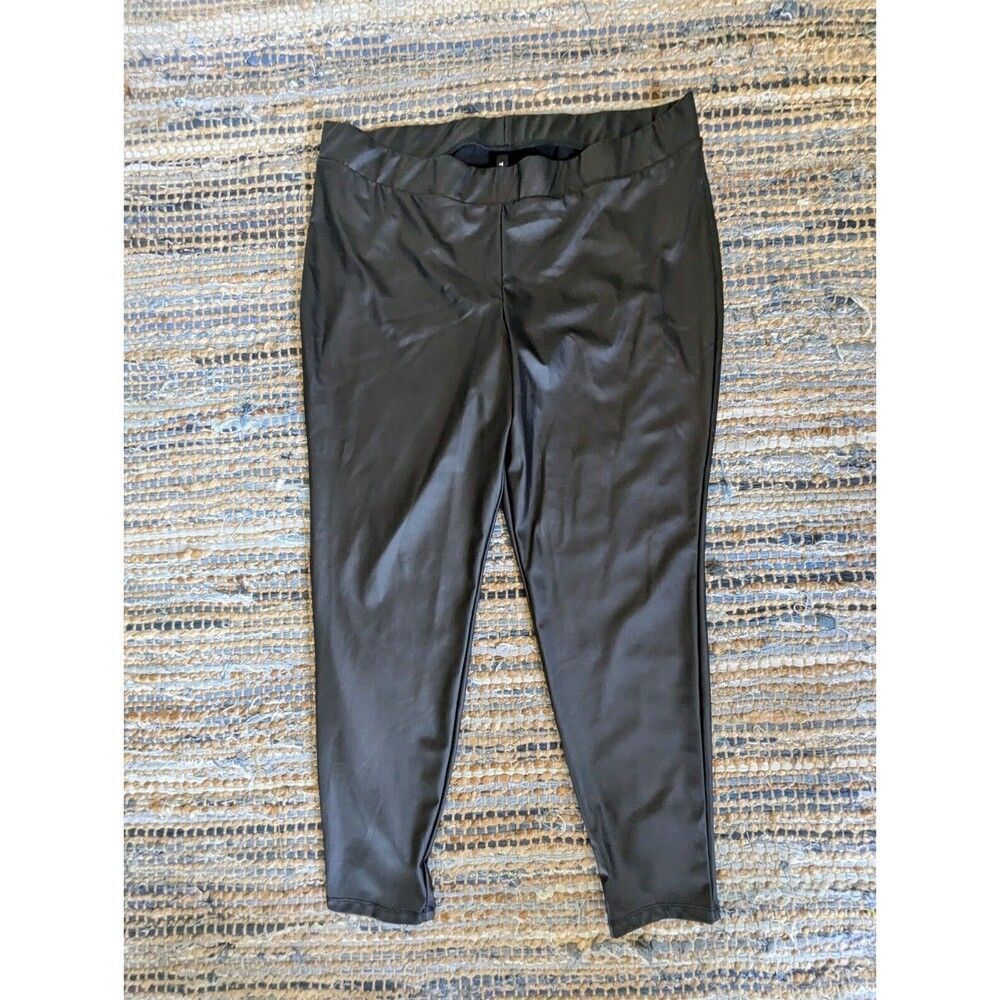 Torrid 3X Faux Leather Black Stretch Leggings Pants Night Out Clubbing Pleather - Picture 2 of 7